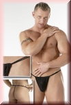 Herren String schwarz